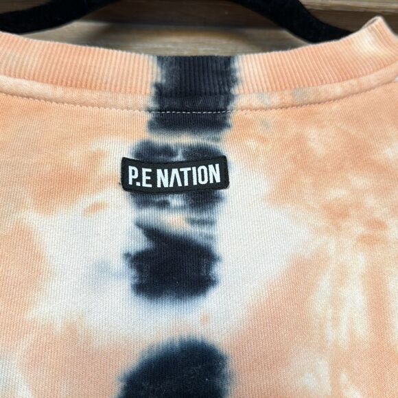PE Nation Score Runner Sweatshirt Coral Gold Tie Dye size small/ petite - Picture 12 of 13